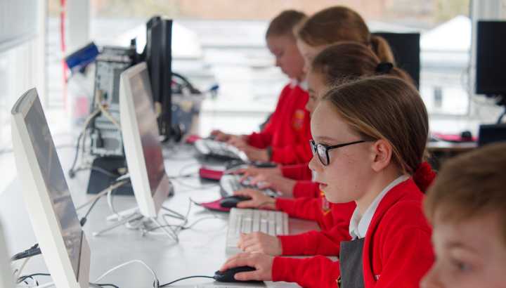 Pupils Studying in Classroom